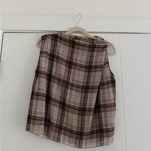 Lioness Brown Plaid Top